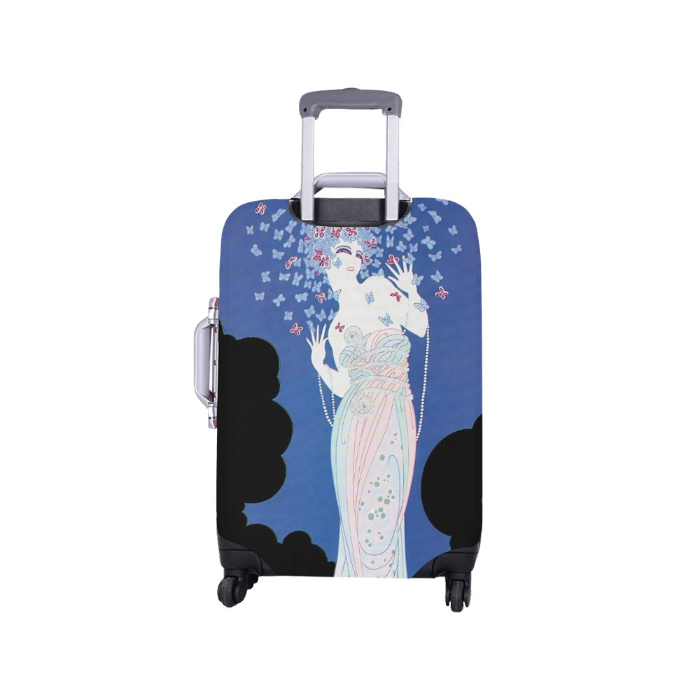 Vintage Glamour Lady Luggage Cover – “Ms Vogue” Art Deco Travel Protector