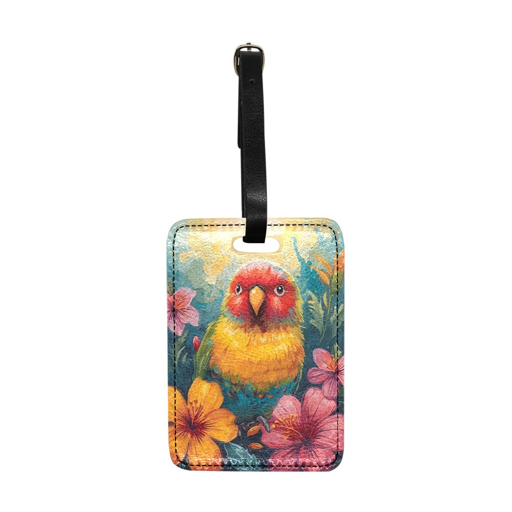 Tropical Lovebird Luggage Tag