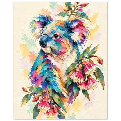 Koala Painted Australian Animal Fine Art Poster 40x50 cm 16x20″