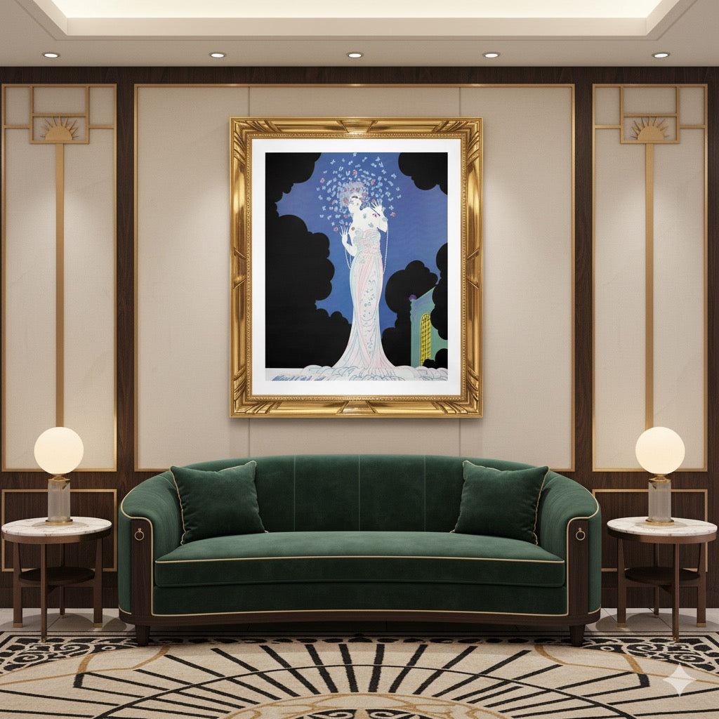 Ms Vogue – Vintage Glamour Lady Portrait Canvas Wall Art Print