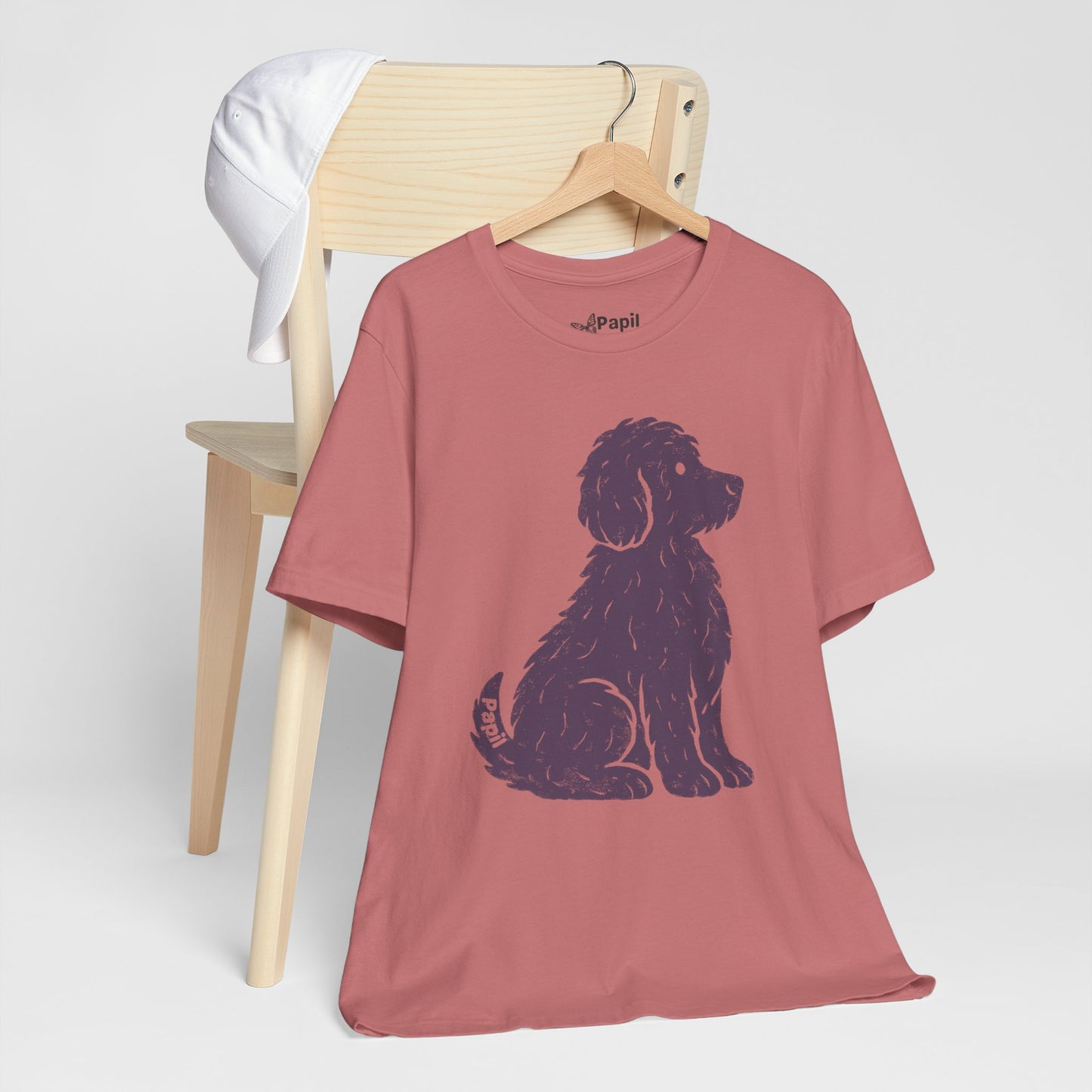 Cute Sitting Puppy Unisex T-Shirt — Whimsical Dog Graphic Tee