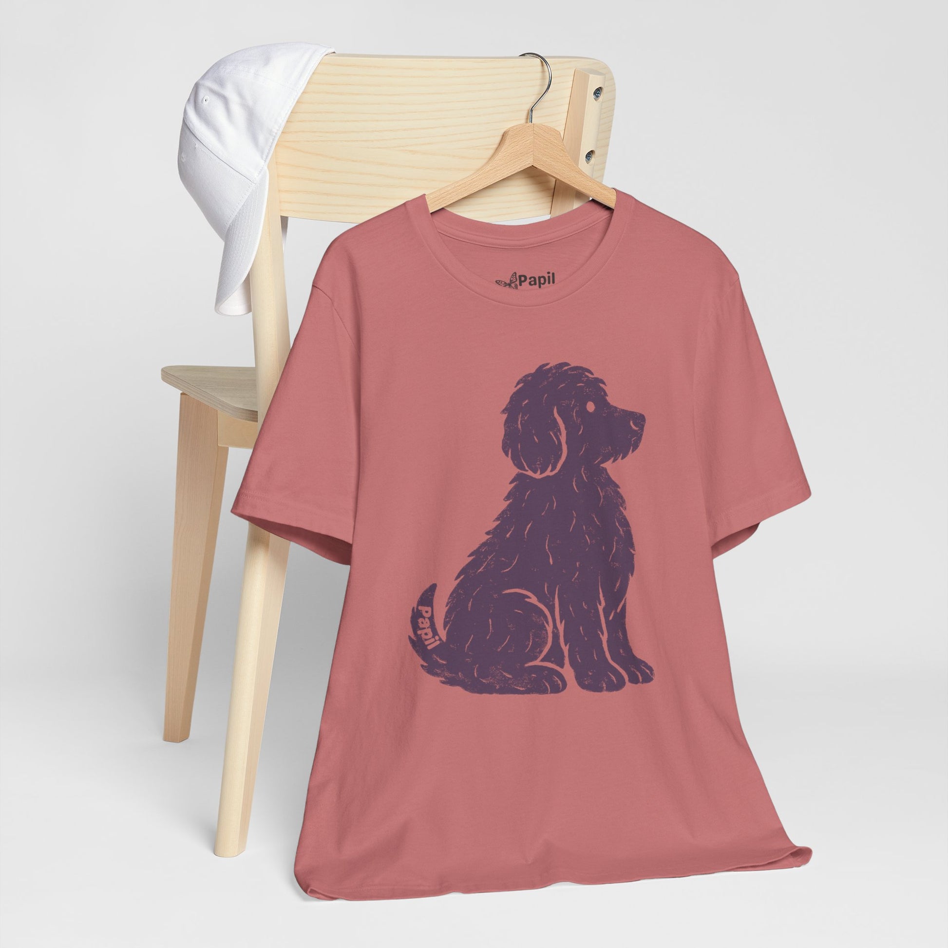 Cute Sitting Puppy Unisex T-Shirt — Whimsical Dog Graphic Tee