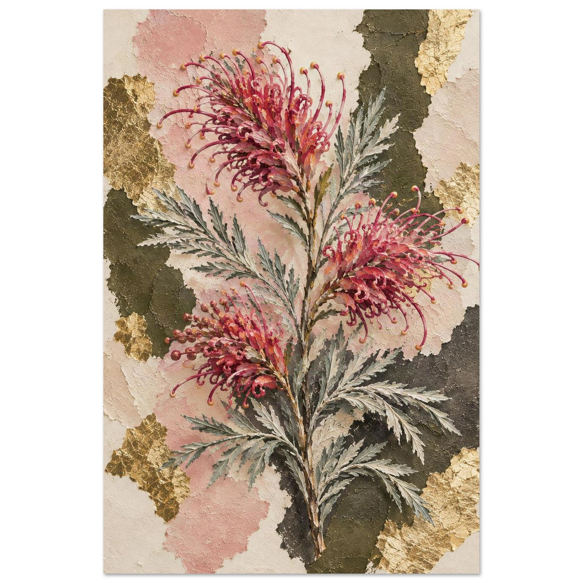 Grevillea Australian Native Flower Fine Art Poster 40x60 cm 16x24″