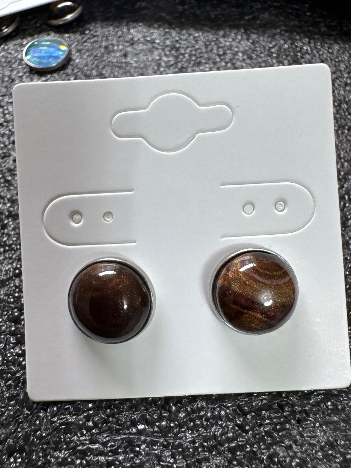 Brown Resin Studs | Stainless Steel