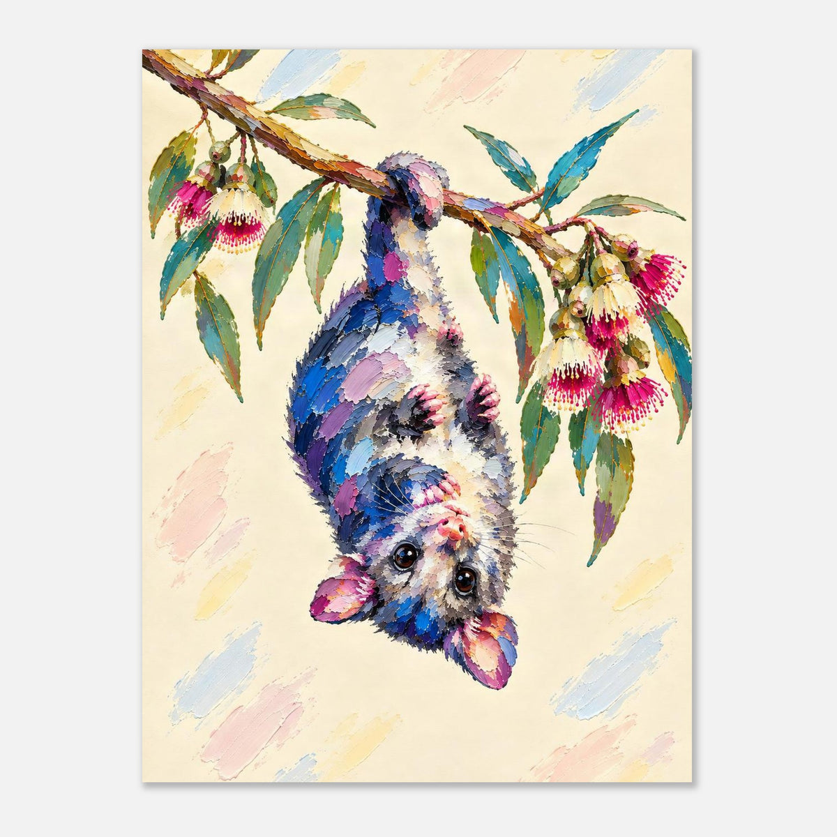 Possum Painted Australian Animal Fine Art Poster