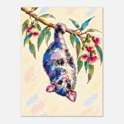 Possum Painted Australian Animal Fine Art Poster