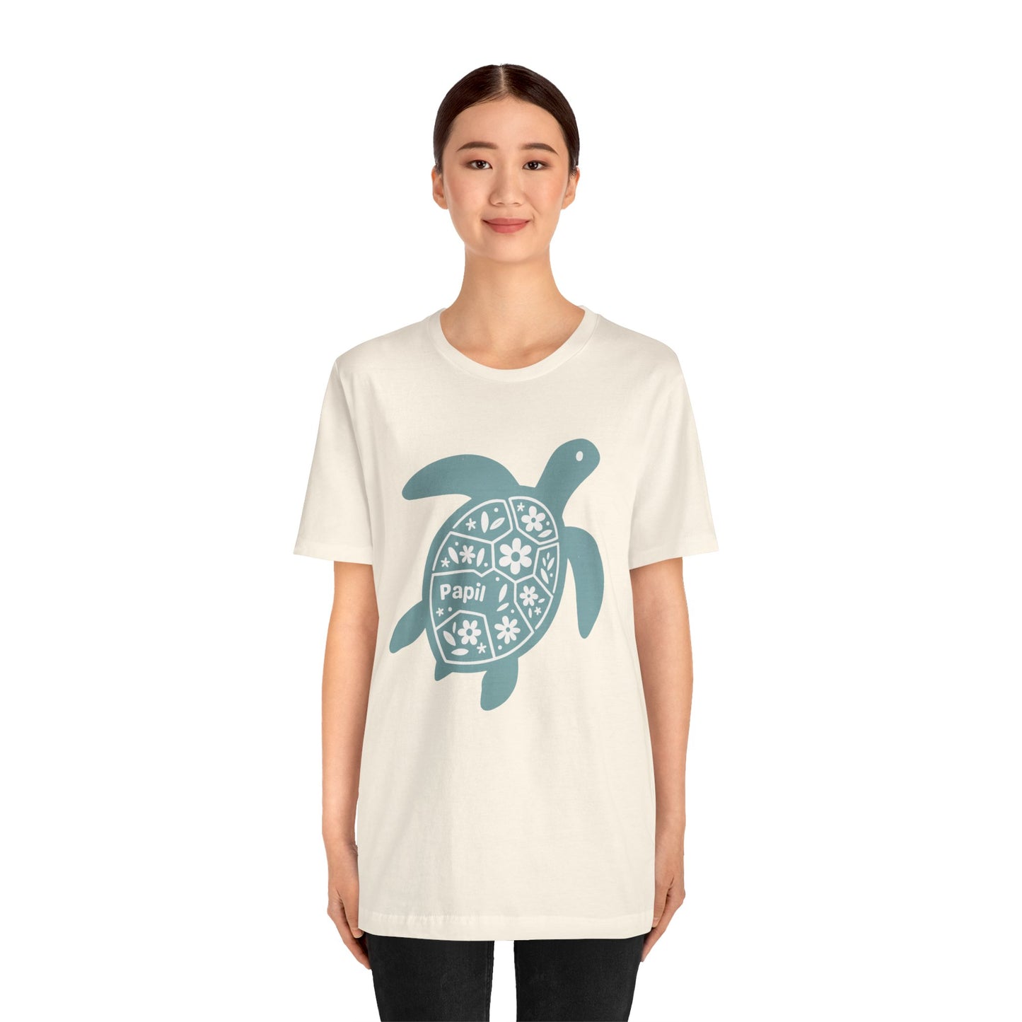 Sea Turtle Graphic Tee — Papil Floral Shell T-Shirt