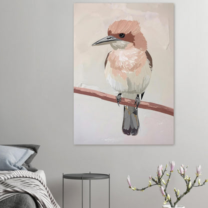 Elegant Neutral Toned Bird Fine Art Poster – Vivid Color Choices and Sizes