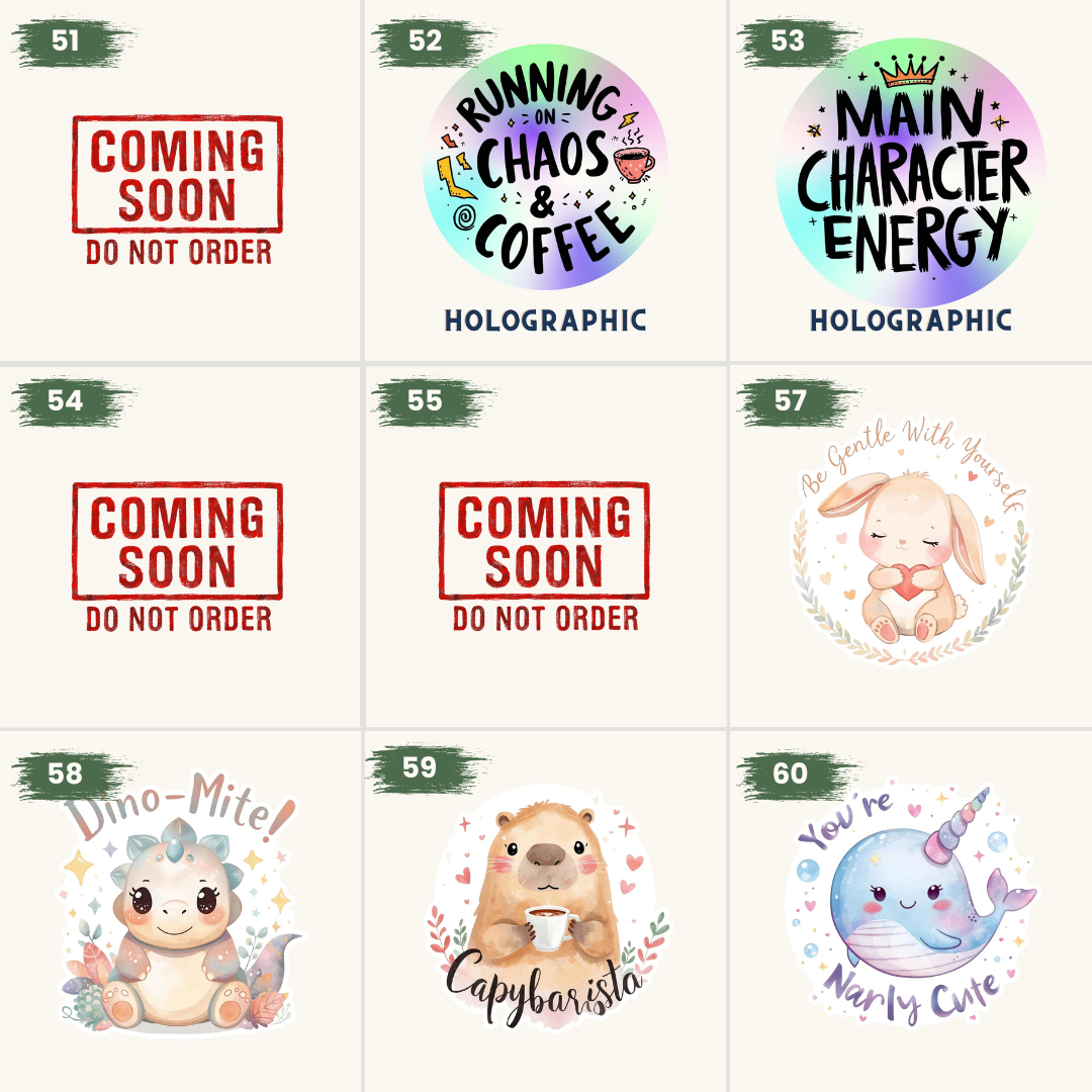 Pick Your 8 Stickers | Any Design | Custom Sticker Set
