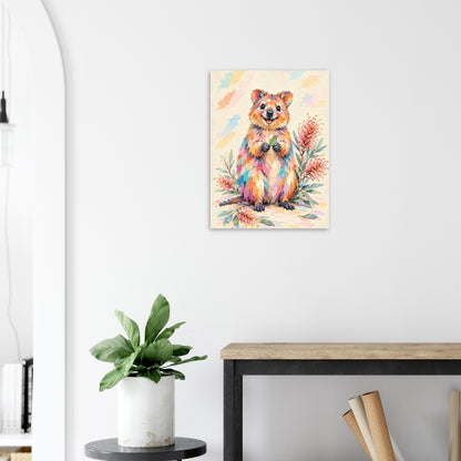 Quokka Painted Australian Animal Fine Art Poster
