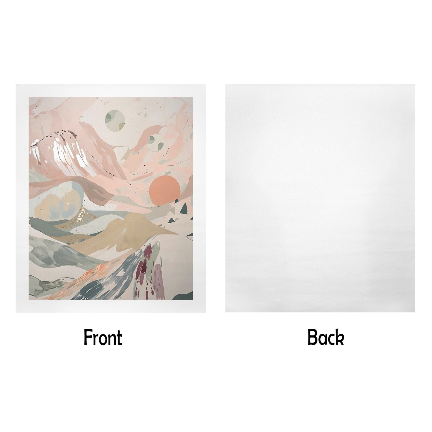 Celestial Dusk – Abstract Pastel Landscape Canvas Wall Art Print