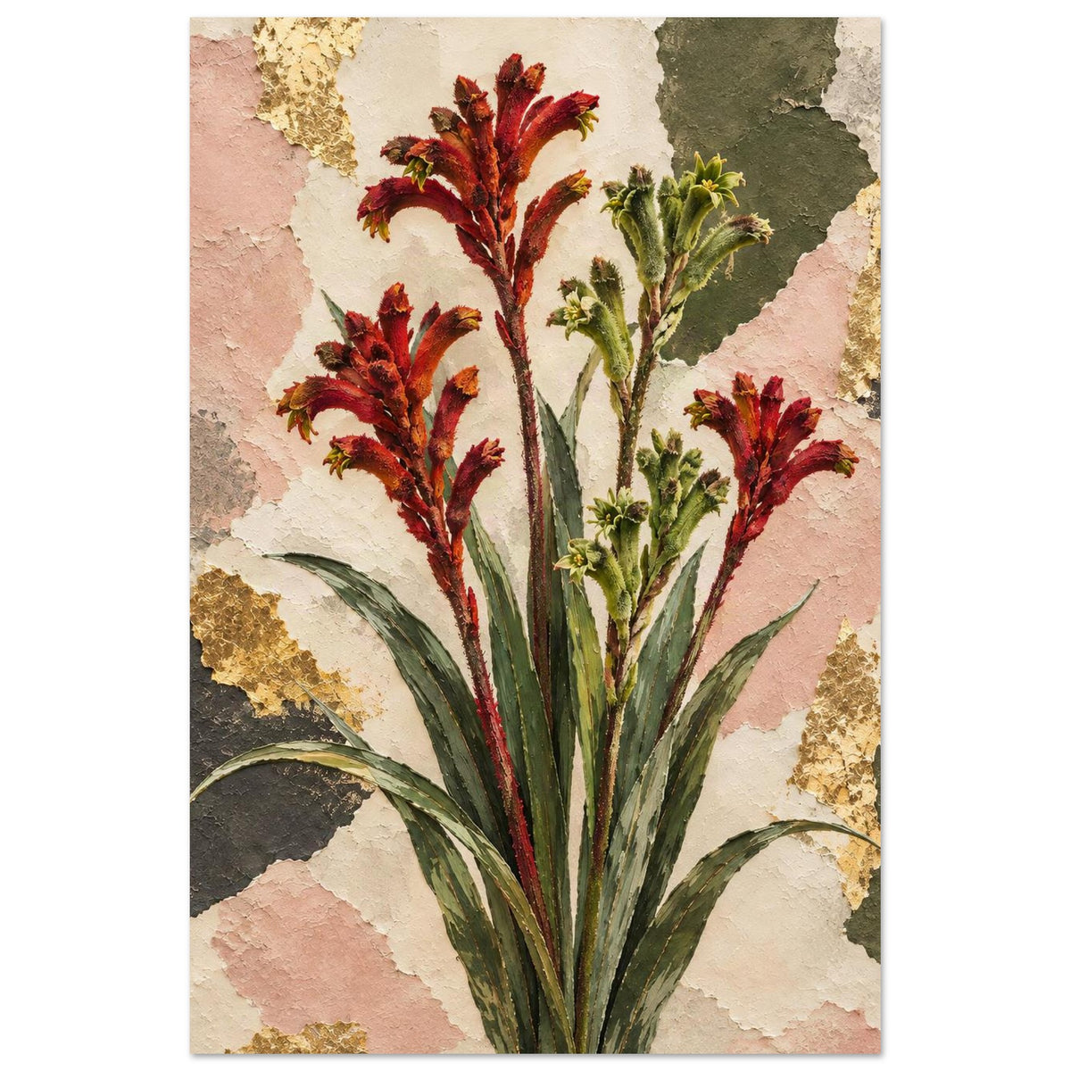 Kangaroo Paw Australian Native Flower Fine Art Poster 30x45 cm 12x18″