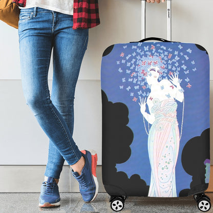 Vintage Glamour Lady Luggage Cover – “Ms Vogue” Art Deco Travel Protector
