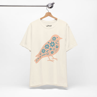 Floral Spring Bird Graphic T-Shirt