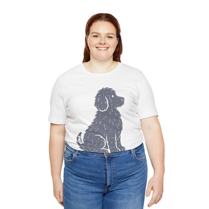 Cute Sitting Puppy Unisex T-Shirt — Whimsical Dog Graphic Tee