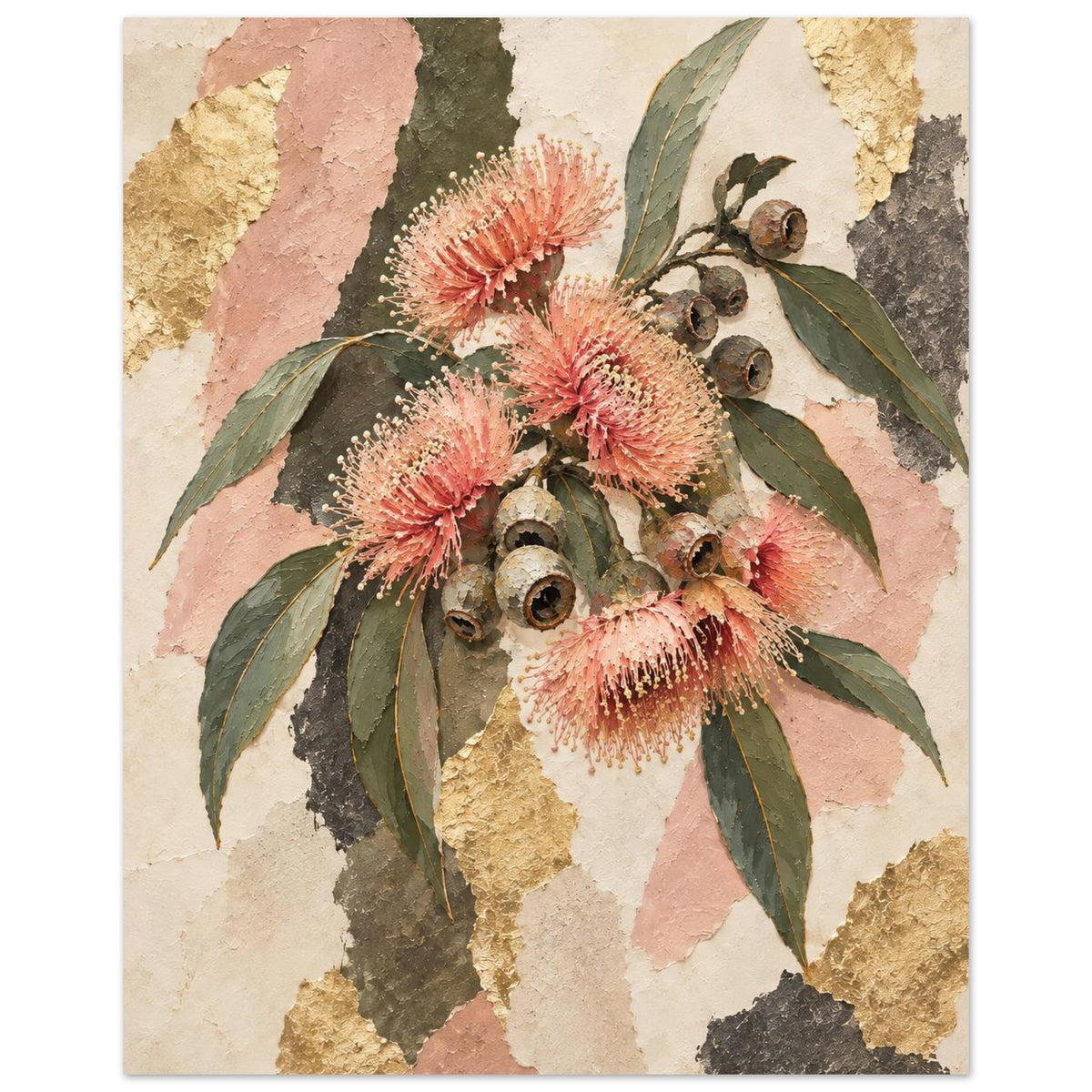 Flowering Gum Australian Native Flower Fine Art Poster 40x50 cm 16x20″