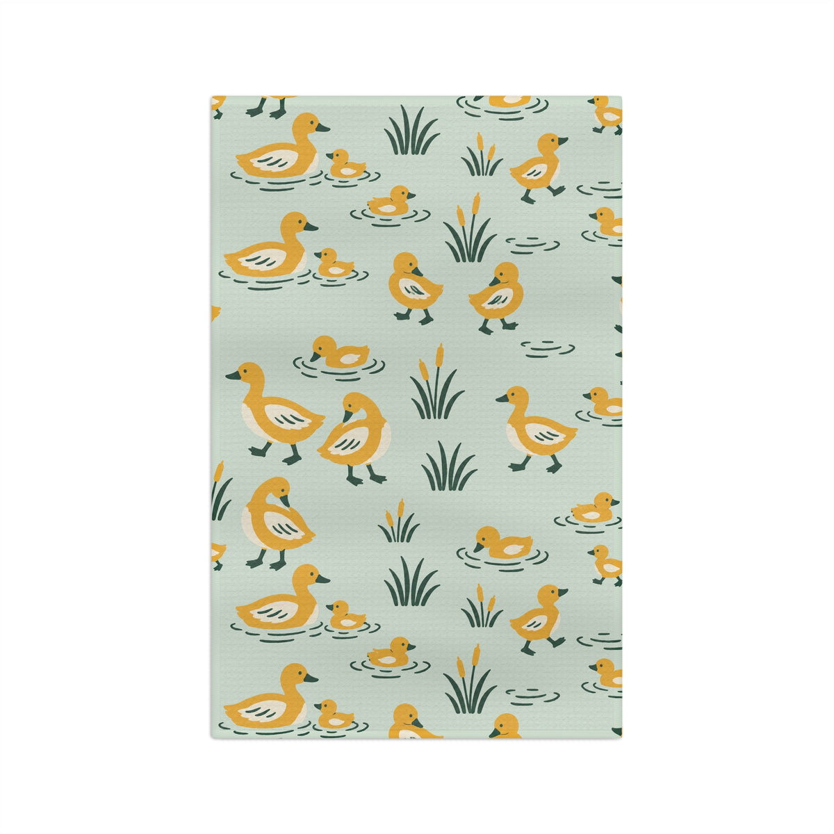 Duck Pond Tea Towel | Quick-Dry Microfibre Kitchen Towel 16'' × 25''