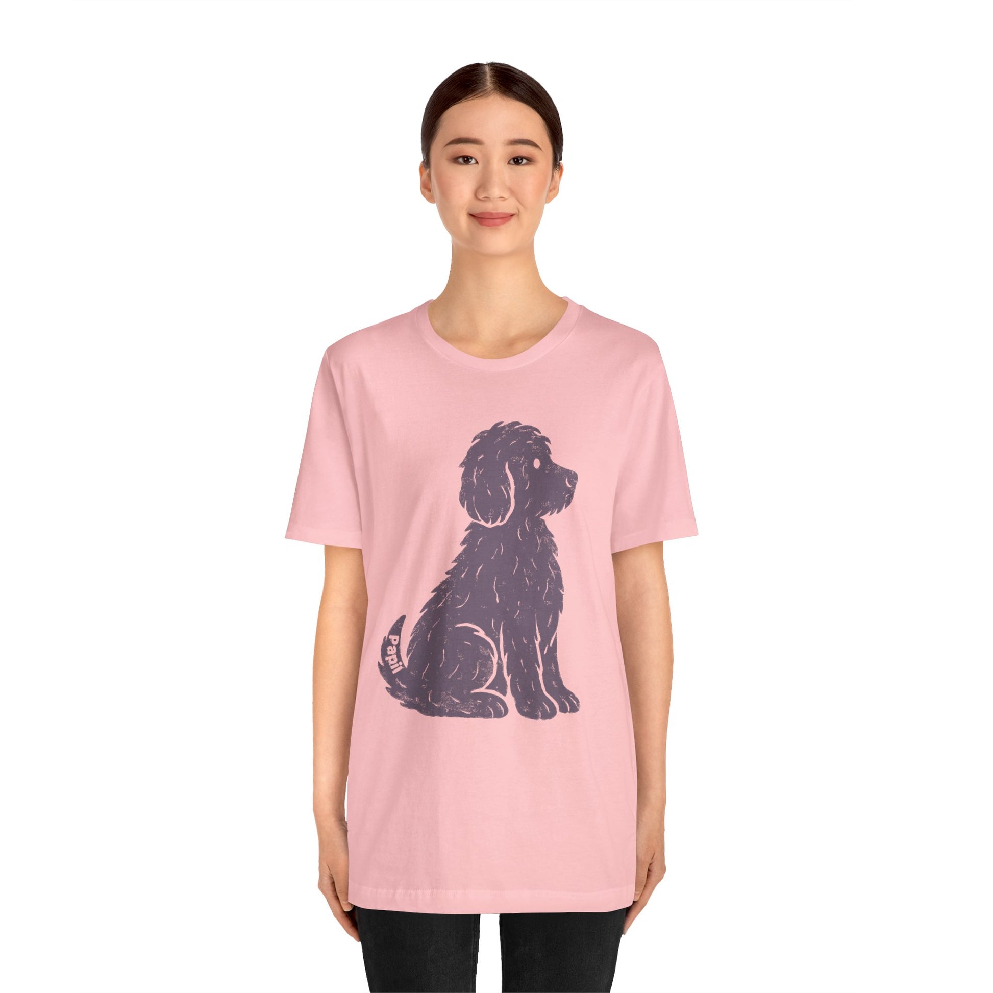 Cute Sitting Puppy Unisex T-Shirt — Whimsical Dog Graphic Tee