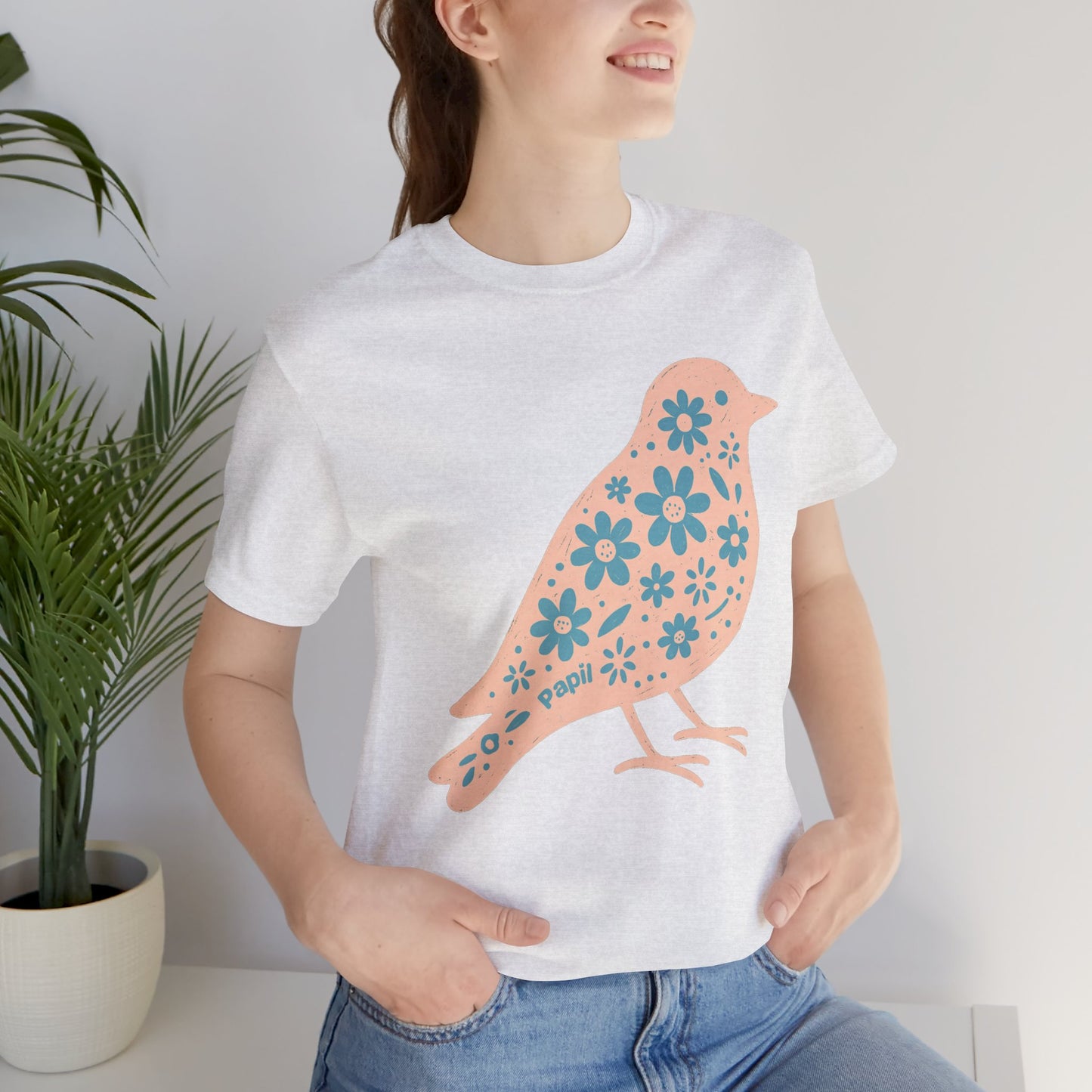 Floral Spring Bird Graphic T-Shirt