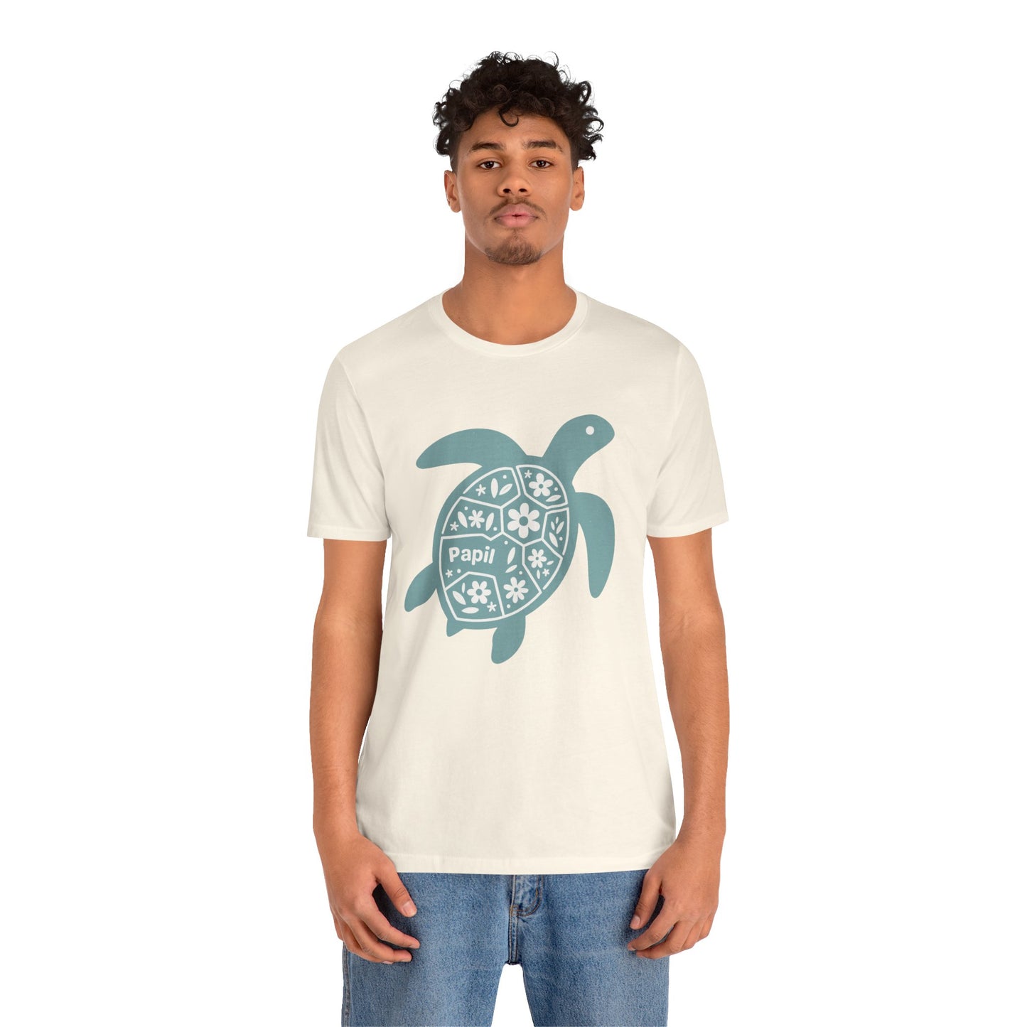 Sea Turtle Graphic Tee — Papil Floral Shell T-Shirt