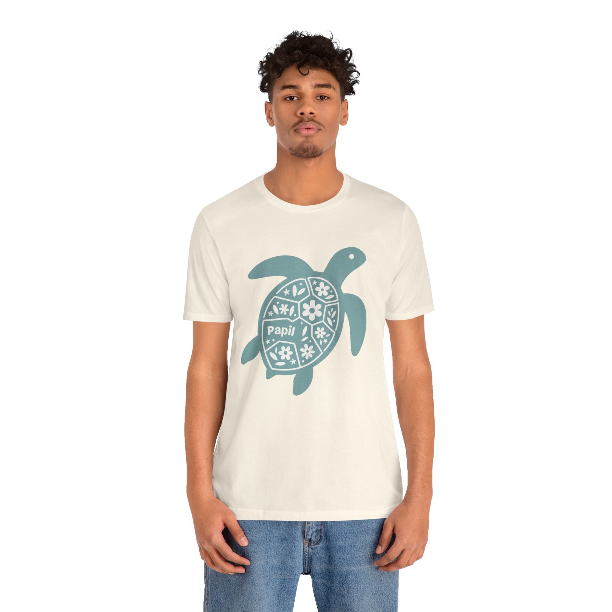 Sea Turtle Graphic Tee — Papil Floral Shell T-Shirt