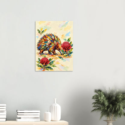 Echidna Painted Australian Animal Fine Art Poster