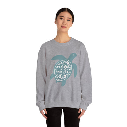 Turtle Graphic Sweatshirt — Floral Sea Turtle Crewneck