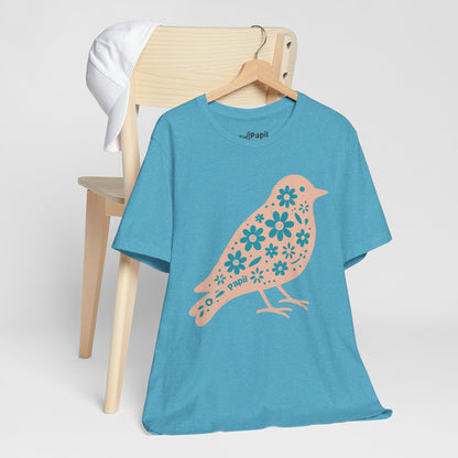 Floral Spring Bird Graphic T-Shirt