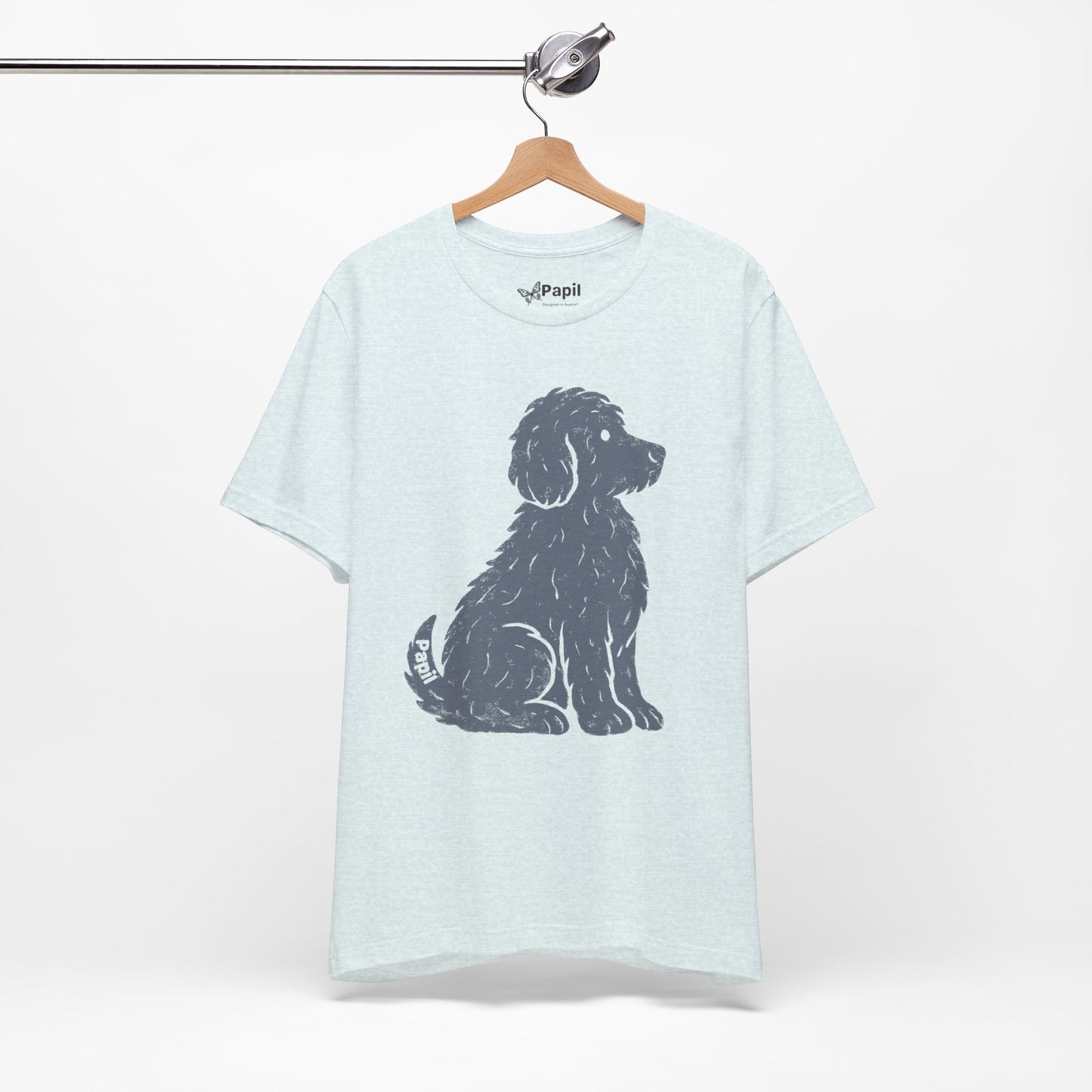 Cute Sitting Puppy Unisex T-Shirt — Whimsical Dog Graphic Tee