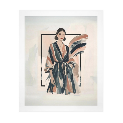 Modern Muse – Vintage Fashion Portrait Canvas Wall Art Print