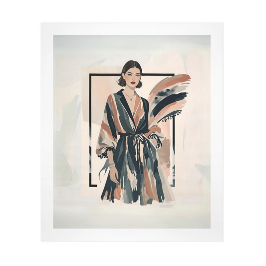 Modern Muse – Vintage Fashion Portrait Canvas Wall Art Print