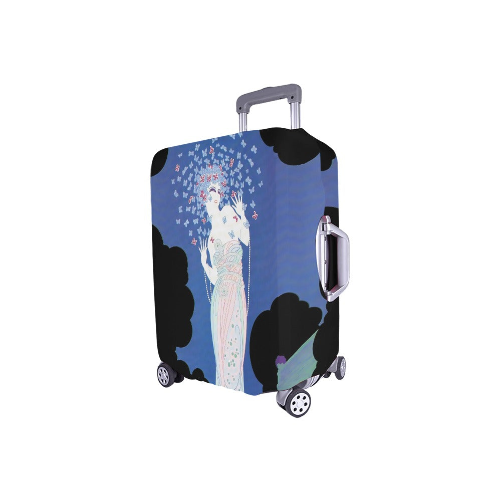 Vintage Glamour Lady Luggage Cover – “Ms Vogue” Art Deco Travel Protector