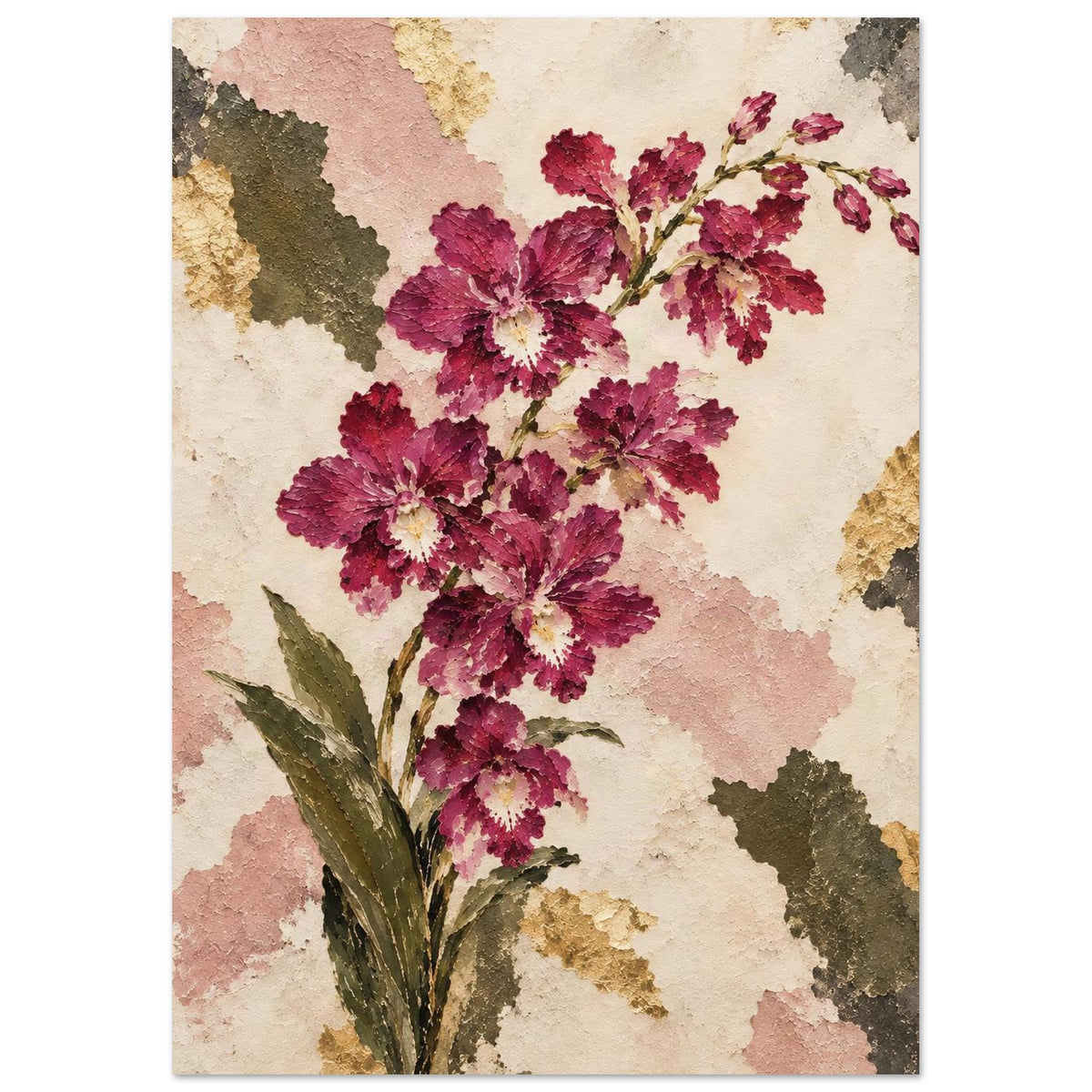 Cooktown Orchid Australian Native Flower Fine Art Poster 21x29.7 cm 8x12"