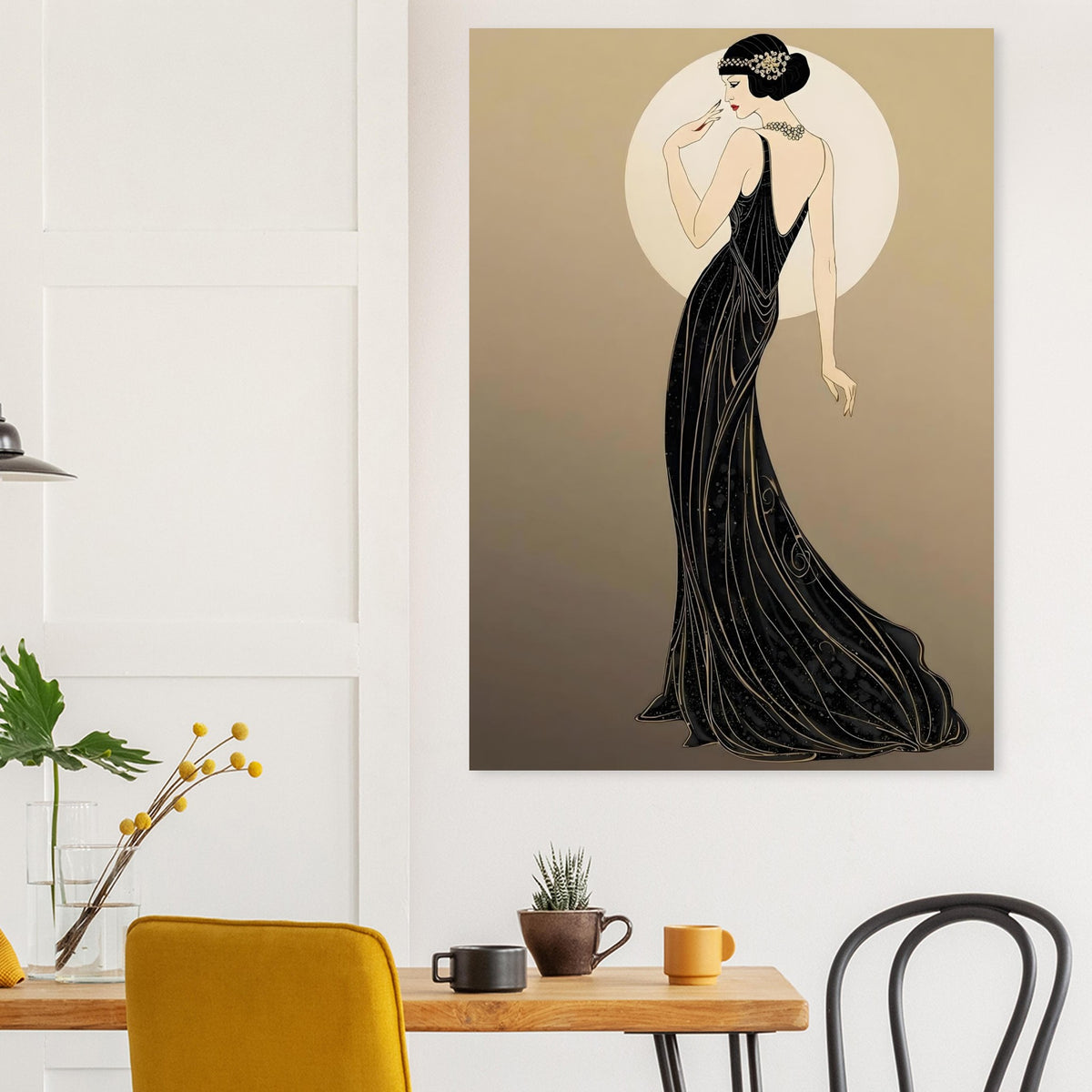Roaring Twenties Art Deco Diva Fine Art Poster - Glamorous Flapper Style in Various Sizes