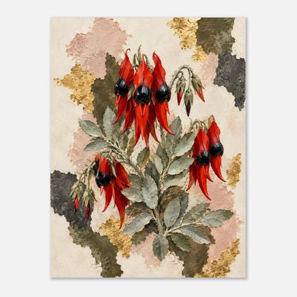 Sturt's Desert Pea Australian Native Flower Fine Art Poster