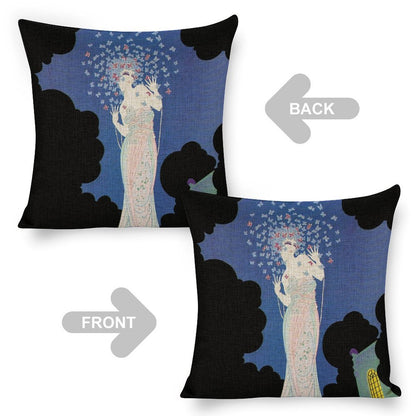 Ms Vogue Linen Double Sided Throw Pillow Cushion Cover | 45×45 cm