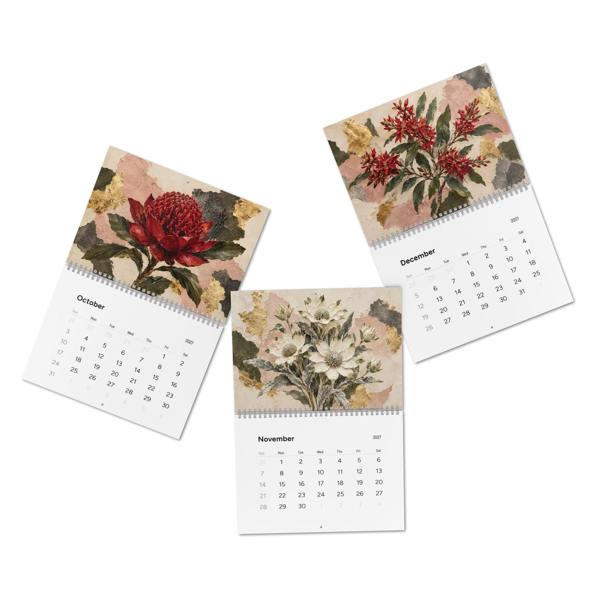 Australian Native Flowers 2027 Wall Calendar – Modern Fine Art Botanical