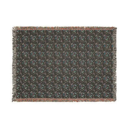 Blush Pink & Sage Green Abstract Woven Blanket
