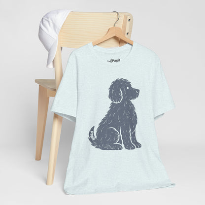 Cute Sitting Puppy Unisex T-Shirt — Whimsical Dog Graphic Tee