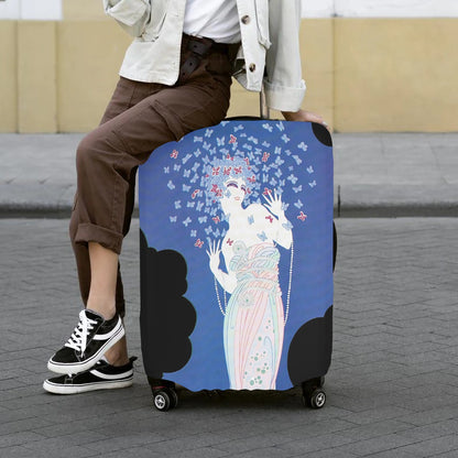 Vintage Glamour Lady Luggage Cover – “Ms Vogue” Art Deco Travel Protector