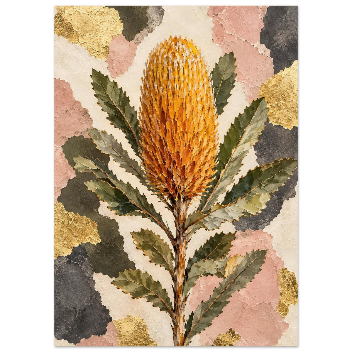 Banksia Australian Native Flower Fine Art Poster 50x70 cm 20x28″