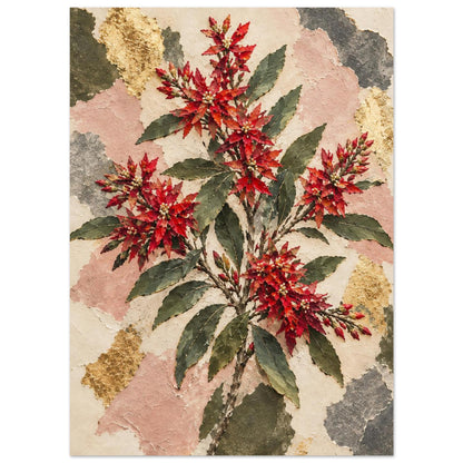 NSW Christmas Bush Australian Native Flower Fine Art Poster 13x18 cm 5x7″