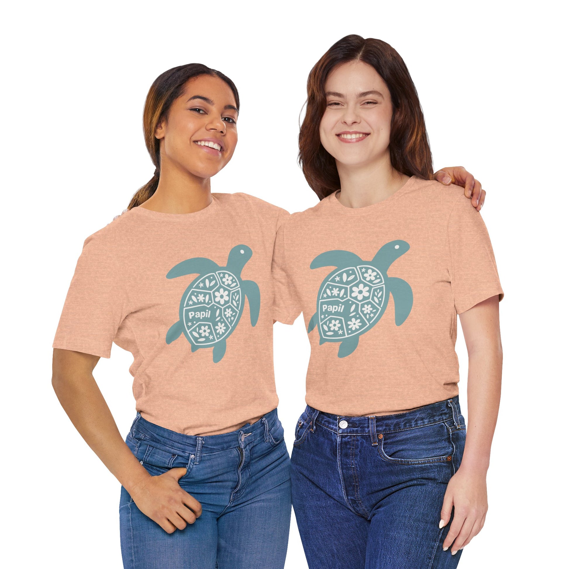 Sea Turtle Graphic Tee — Papil Floral Shell T-Shirt