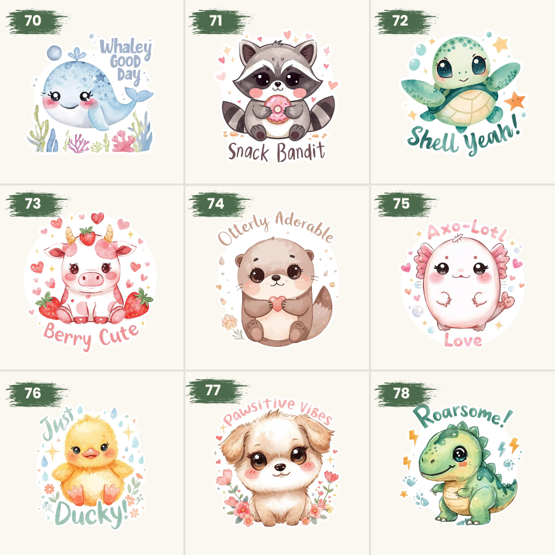 Pick Your 8 Stickers | Any Design | Custom Sticker Set
