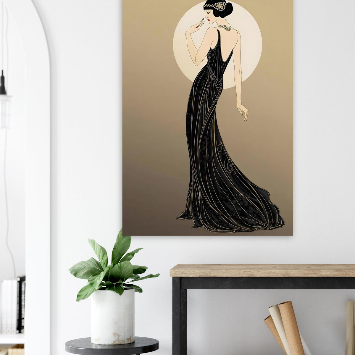 Roaring Twenties Art Deco Diva Fine Art Poster - Glamorous Flapper Style in Various Sizes
