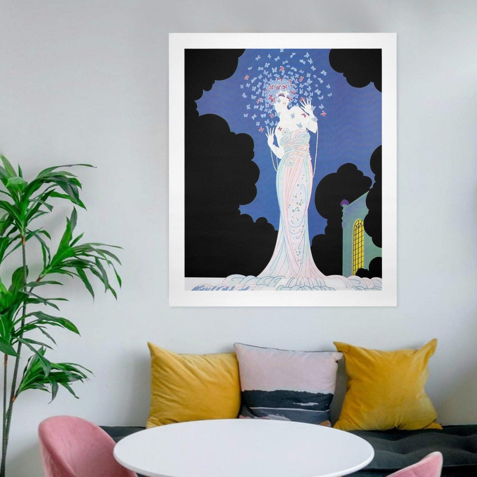 Ms Vogue – Vintage Glamour Lady Portrait Canvas Wall Art Print