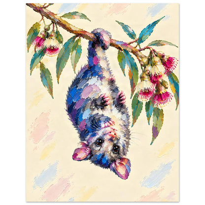 Possum Painted Australian Animal Fine Art Poster 27x35 cm 11x14″