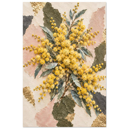 Golden Wattle Australian Native Flower Fine Art Poster 60x90 cm 24x36″