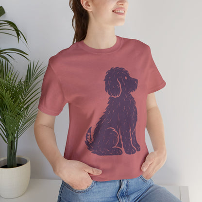 Cute Sitting Puppy Unisex T-Shirt — Whimsical Dog Graphic Tee