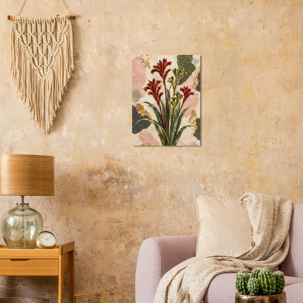 Kangaroo Paw Australian Native Flower Fine Art Poster